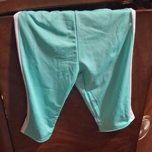 Kids Turquoise Leggings with White Trim